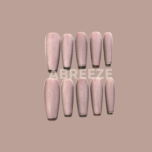 ABREEZE CREAMPINK|LONG PRESS ON NAILS