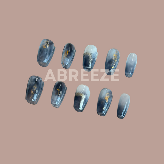 ABREEZE  GREYBLUE|LONG PRESS ON NAILS