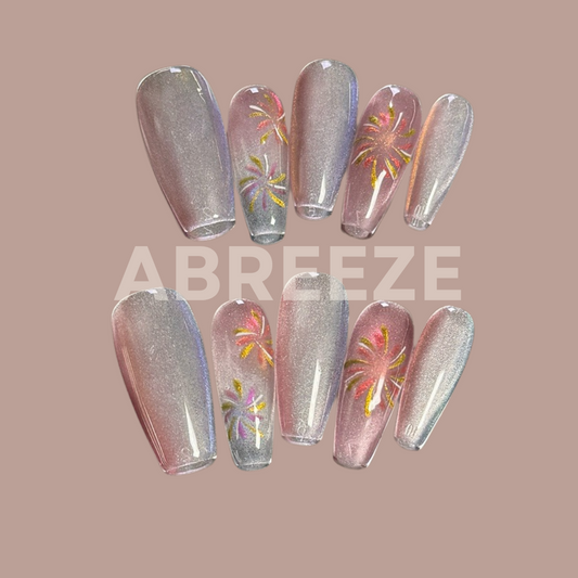 ABREEZE  PINKPUR|LONG PRESS ON NAILS